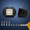 Nilight 2PCS 18W Flood Flush Mount LED Work Light Fog