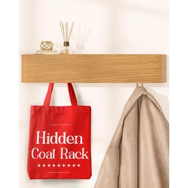 OLEEK Wall Coat Rack - Wall Shelf with Hooks - entryway Hooks - entryway Shelf - Modern Coat Rack - Wooden Coat Rack Wall Mount for Home Decor - Wooden Mount for Home Decor - Coat Hanger Wall Mount