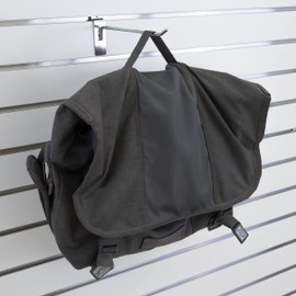 VICTORY DISPLAY & STORE FIXTURE MFG 10" Long Heavy Duty Commercial-Grade Steel Slatwall Panel Hook - Displays Product/Merchandise for Commercial or Home Use (Quantity 25) (25, Chrome)