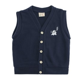 POBIDOBY Thick Baby Vest for Girls&Boys, Cotton Toddler Cardigan Girl&Boys with Buttons (US, Age, 2 Years, NAVY)