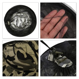 Mogokoyo Head Net Mosquito Sun Hat with Removable Mosquito Net Bee Protection Mosquito Protection UV Protection Fishing Hat for Outdoor Gardening Jungle Fishing (Camouflage 003), Camouflage 003