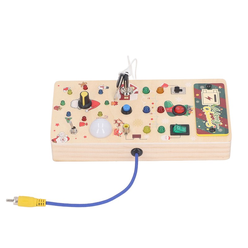 Lights Switch Board Toy Wooden Puzzle Early Education Fine Motor
