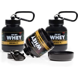 OnMyWhey - Portable Protein and Supplement Powder Funnel Keychain - Classic 3-Pack