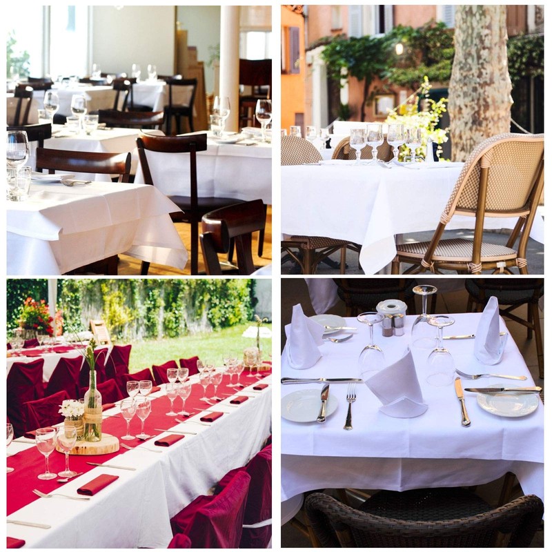 HCTX White Table Cloth Rectangular, 228 * 335cm(90x132inch), White Table