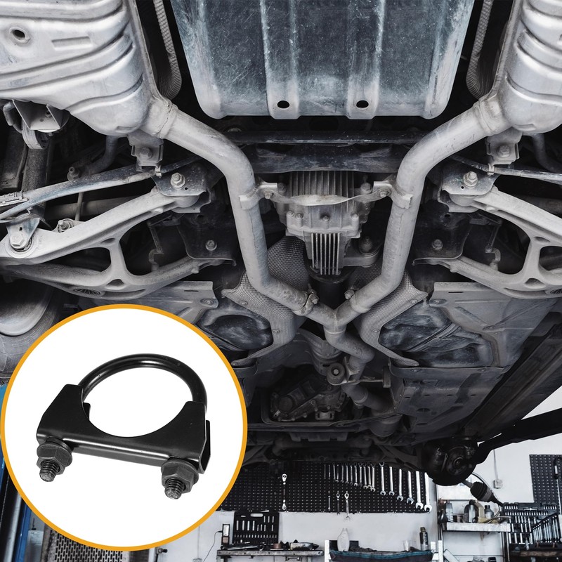 Partuto 1 x 2.01 inch universal car U-bolt exhaust clamp,
