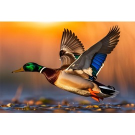 Muyankissu 5D Diamond Art Kits Flying Mallard Wild Duck Full Drill Round Beads Diamond Art Gems Stone Cross Stitch DIY Diamond Art by Number Kits Wall Decoration 12x16inch …