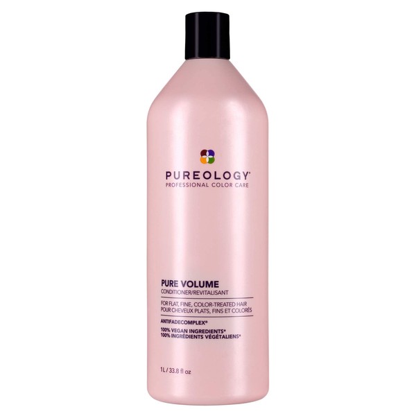 Pureology Pure Volume Conditioner | For Flat, Fine, Color-Treated Hair | Restores Volume & Movement | Sulfate-Free | Vegan | Updated Packaging | 33.8 Fl. Oz. |