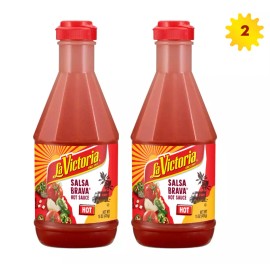 La Victoria Salsa Brava Hot Sauce 15oz x 2 Plastic Squeeze Bottles