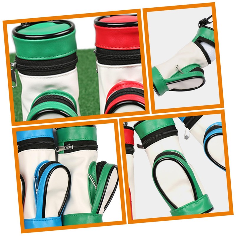 WOONEKY Stylish Golf Ball Holder Lightweight PU Carrying Pouch for