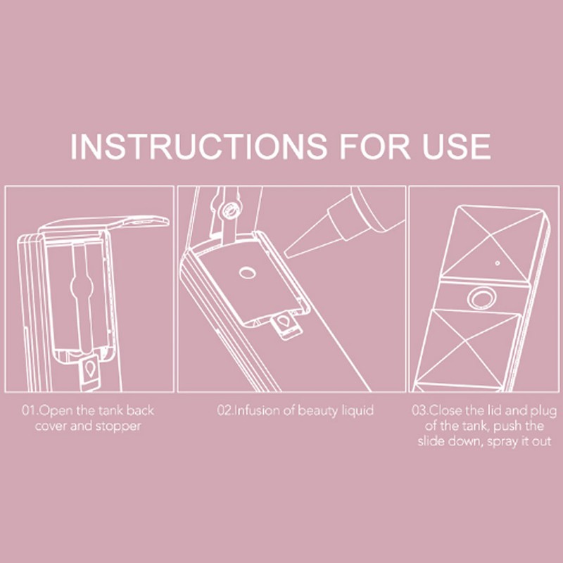 Protable USB Nano Handy Mist Spray Humidifier Face Hydration Atomization