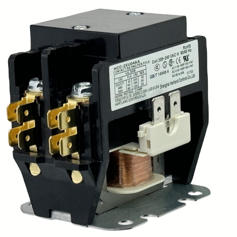 HCC-2XU04AA 208V-240V 40A DPST Contactor,50-60Hz Bipolar AC contactor
