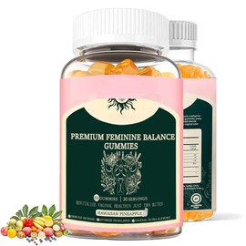 Feminine Balance Gummies, Hawaiian Pineapple, Vegan, Gluten-Free，Support Women's Health, 60 Gummies1