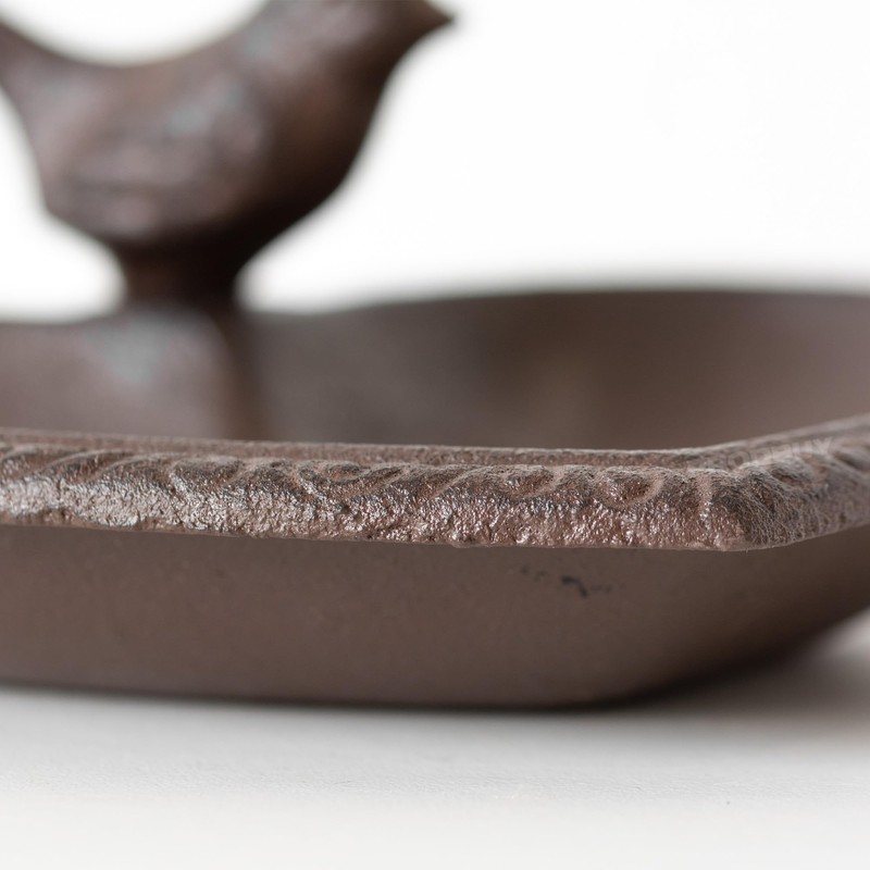 Small Heart Shaped Cast Iron Garden Bird Feeder Bath