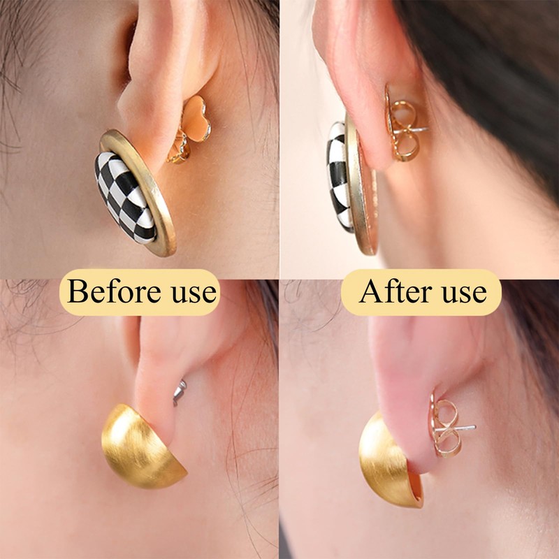 7 Styles 500PCS Earring Backs Replacements, Hypoallergenic Silicone Metal Plastic