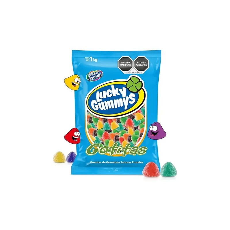 Gomitas Lucky Gummys Gotitas Frutales 1kg