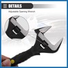 A ABSOPRO Universal Adjustable Spanner Wide Jaw Opening Wrench Automotive