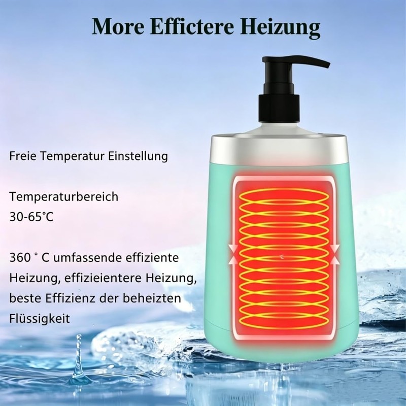 Massage Oil Warmer Green with Two Oil Bottle Distributors for
