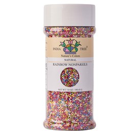 Rainbow Nonpareils – Dye-Free, Vegan, Allergen-Free, Plant-Based Colors, 7 oz Jar – India Tree Nature’s Colors