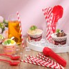 Potchen 200 Sets/400 Pcs 8.27 Inch Disposable Red Plastic Long