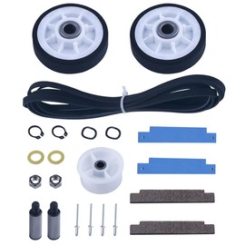 Dryer Repair Kit Drum Roller & Tumbler Bearing & Drum Belt & Idler Pulley for Maytag MDE5500AYW MDE6657BYQ MDE4000AYW MDE9206AYW MDE9606AYW MDE7400AYW MDE9706AYW MDE9306AYW MDE9806AYW MDE2500AYW