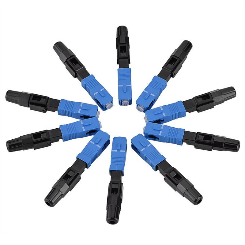 Fibre Optic Connector, Pack of 10 SC UPC Fibre Connectors,