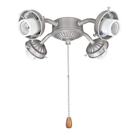 Aspen Creative 22003-11 Ceiling Fan Fitter Light Kit, Brushed Nickel, 12" x 12" x 2-5/8"