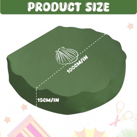 TOPJOWGA Sand Shell Cover, 100 x 15 cm Sandpit Cover, Round Sand Shell Cover, Waterproof Dustproof Sandpit Cover, Sandpit Tarpaulin for Sandpit, Pool, Water Shells (Green)