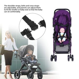 Universal Baby 5 Point Harness Belt High Chair Safety Belts Harness Stroller Children Pushchair Rotating Protection Adjustable Shoulder Strap Belts Cross Straps for Pram Buggy Accessories(Buckle Type)