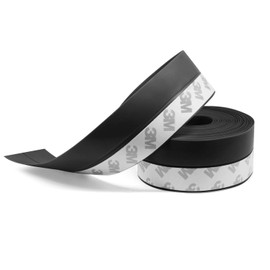 TAROSE Weather Stripping, Silicone Door Seal Strip Door, 16 Feet Long Black (Width 25mm)