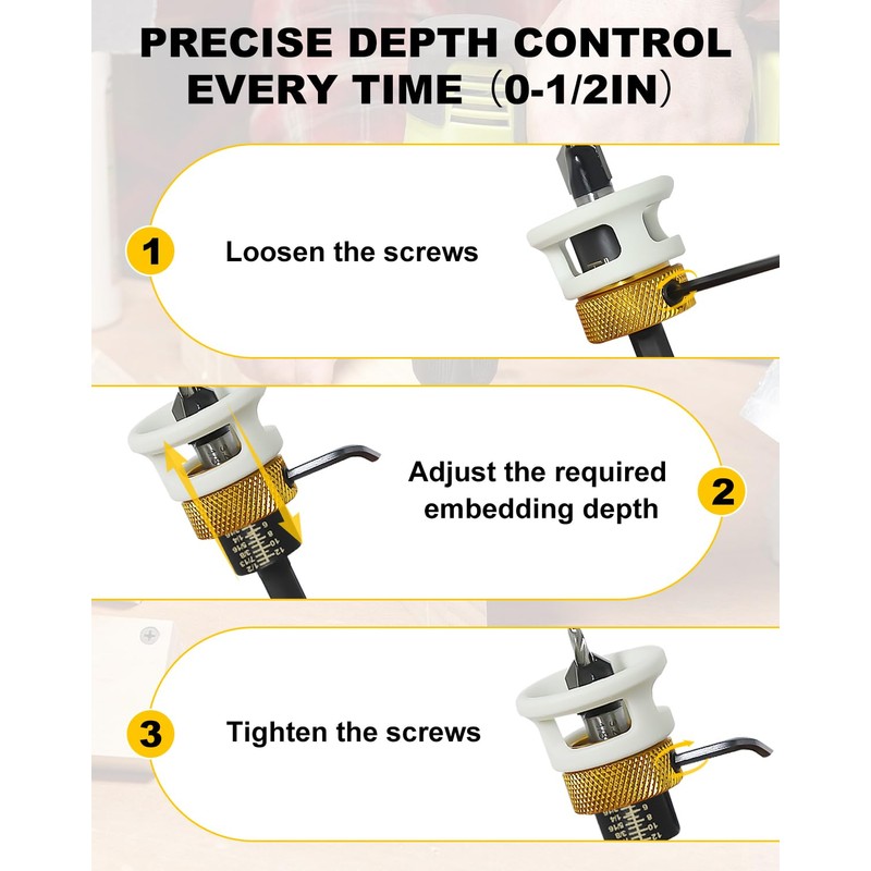 Gubeter Carbide Tipped Countersink Drill Bits Set with Low Friction