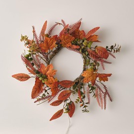 Lights4fun 40 cm Autumn Wreath Table Decoration Autumn Decoration Indoor Door Decoration Autumn Decoration Door Wreath Autumn
