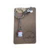 Keyrings, novelty keychains, fun zipper, key rings (Red Mushroom -