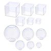12Pcs Transparent Epoxy Resin Molds Silicone Set, Clear Silicone Molds