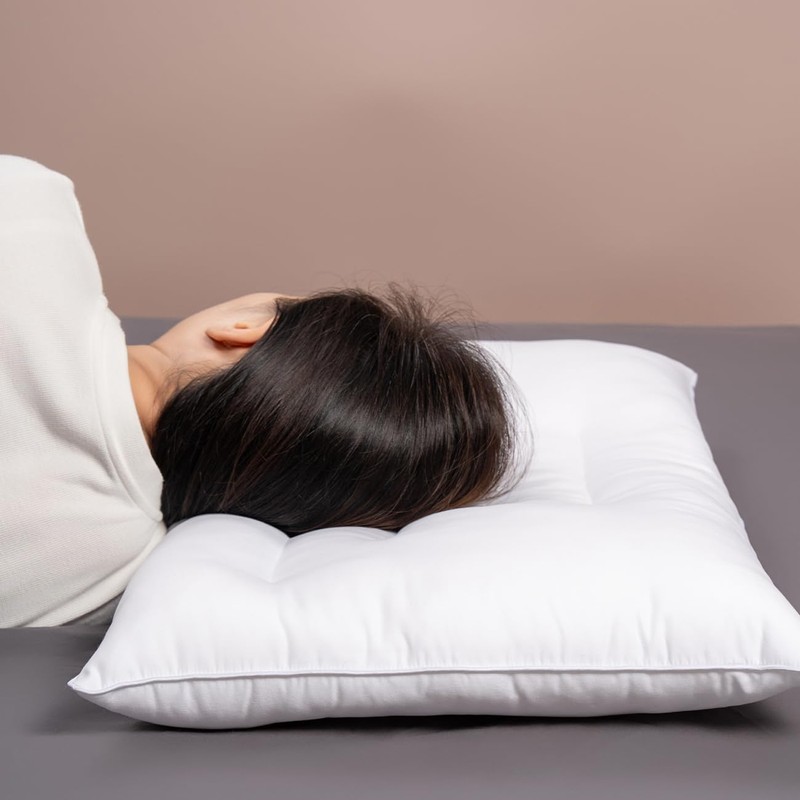 Pozino Flat Thin Pillows for Sleeping - Queen Size 1