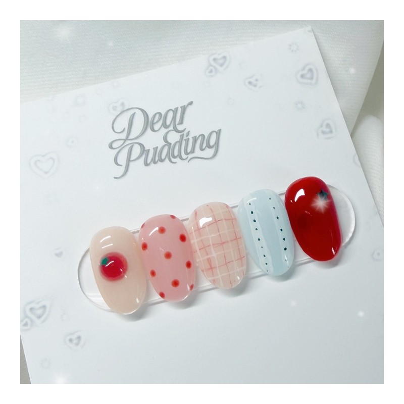 [Handmade Nail Tips] Tomato Ma Nail Tips - Coffin Egg