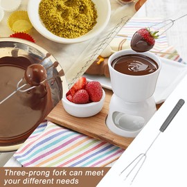 2 pcs Drawing Decorating Spoon Set,3 Pcs Candy Dipping Tools Chocolate Dipping Fork Spoons Set Stainless Steel Chief Art Pencil for Decorative Candy Spoon(Silver+grey)