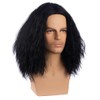 Long Black Male Wig Black Curly Wavy Wigs for Mens