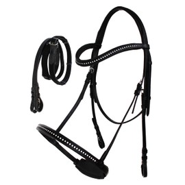 CHALLENGER English All-Purpose Trail Pleasure Leather Bridle Reins 805EB01