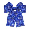 Vokone Hanukkah Hair Bows for Women Star of David Menorah Hair Bows Clip Jeweled Crystal Satin Bow Barrette Hair Clip Jewish Holiday Hair Accessories Gifts Menorah Print