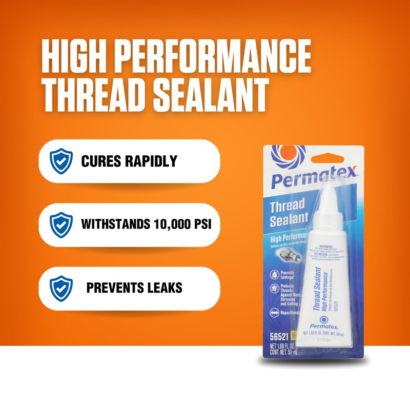 Permatex 56521 High Performance Thread Sealant ,Thread Lock & Screw