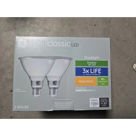 GE 2 Pack GE Classic 90 Watt LED Outdoor Flood Light Bulb Par38 Dimmable 3X Life