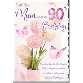 With Love Mum On Your 90th Birthday Card Lovely Verse