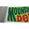 Mountain Dew Sign Metal Embossed Logo for 3D Effect Green