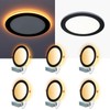 CycevSun 6-Pack 8 Inch LED Black Recessed Lights with Night