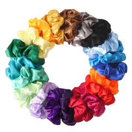 Hair Bobbles Pack of 20 Premium Velvet Hair Bobbles Cute Soft Elastic Hair Bands Ropes Scrunchie for Women or Girls Hair Accessories 20 Colours