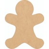 Unfinished Gingerbread Man 9" Cutout, Paintable 1/4" MDF Shape