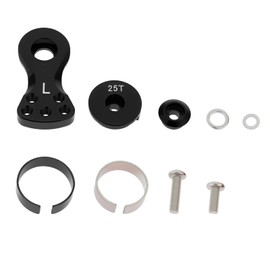 LT Easiyl 1 Set 25T 5 Holes Servo Saver Horn Arm Aluminium with Screws Nut Compatible with 1/10 1/8 RC Car Compatible with Arrma Karton 6S (Black)