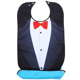 ULTECHNOVO Waterproof Reusable Adult Bibs, Adult Bibs Clothing Protectors Senior Feeding Bibs Waterproof Clothes Protective Apron for Patient Elderly Adult for Seniors Adjustable Polyester Eat Bib