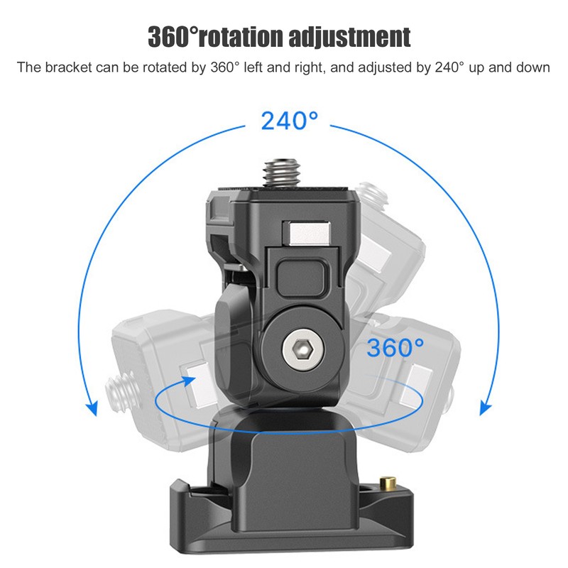 Camera Quick Release Plate 360° Adjustable Monitor Aluminum Alloy Holder
