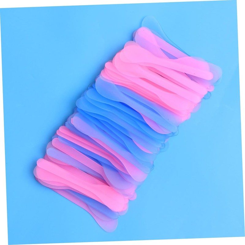 Baluue Facial Stick 100pcs Mixing Spoon Plastic Spatula Tool for